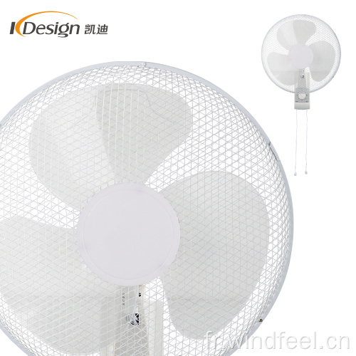 Ventilateurs muraux en plastique en plastique ABS blanc de 16 pouces